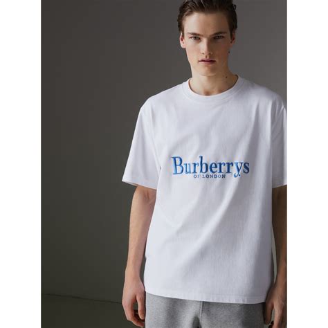 burberry reissued cotton t shirt white|burberry white button down shirt.